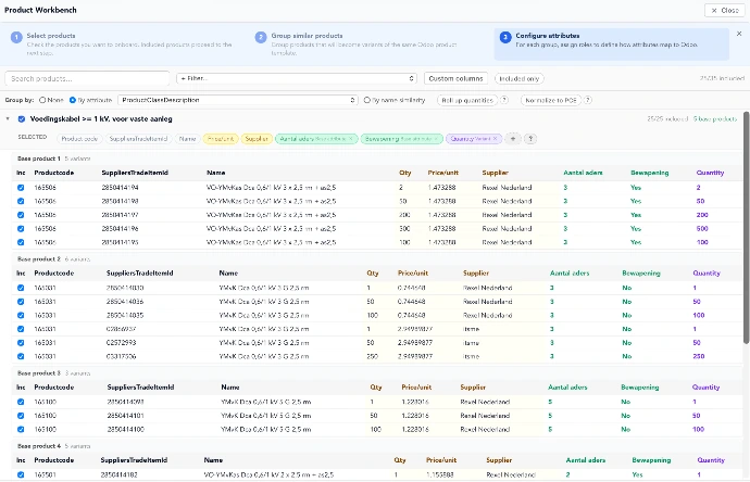 Choose your attributes and see how impacts varaint creation before you import in Odoo